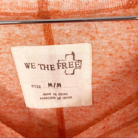 FREE PEOPLE We The Free Orange Sheer Tunic Hi Low - Picture 2 of 5
